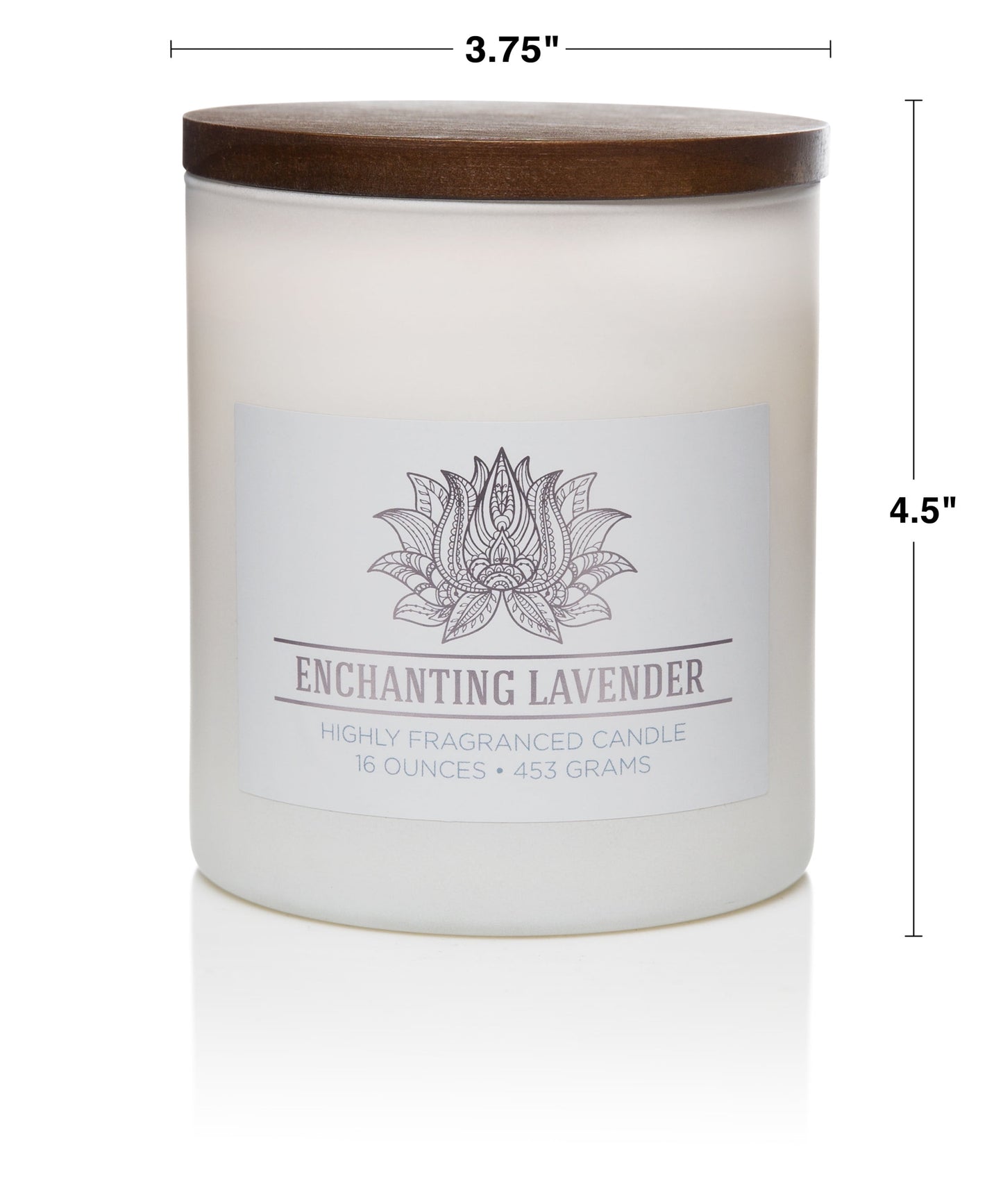 Enchanting Lavender 16 Oz Aromatherappy Candle, White