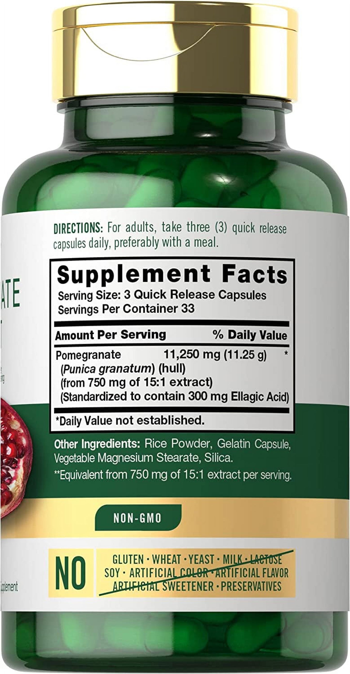 Pomegranate Extract | 11250Mg | 100 Capsules | Traditional Herb | by