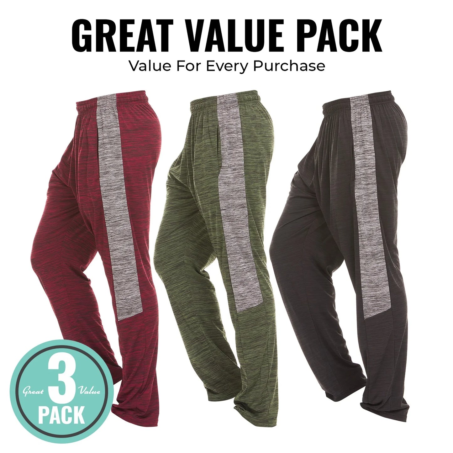 Dri-Fit Sweat Pants 3 Pack-. High Performance