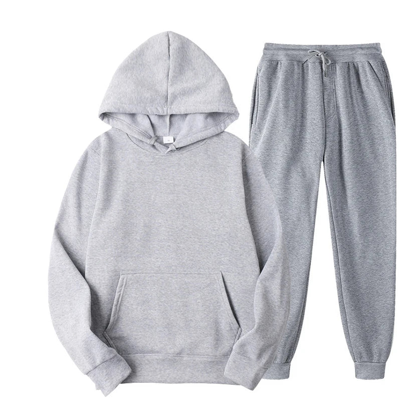 Two Piece Set Casual Fleece Tracksuit Women Winter 2020 Women'S Sets Oversized Hooded Long Sleeve Hoodie Sport Pants Lady Suit