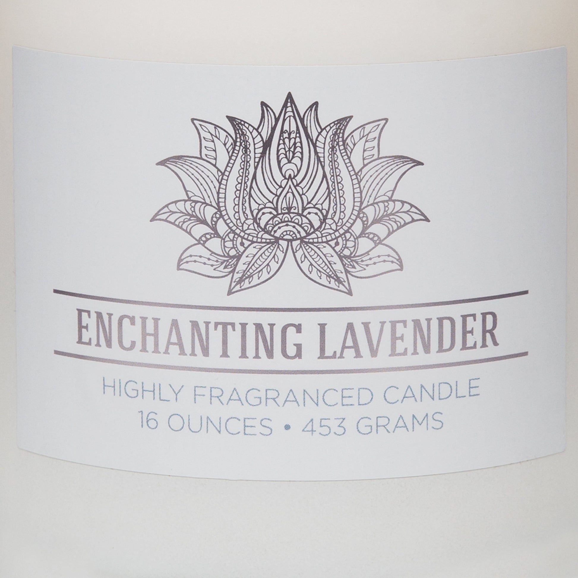 Enchanting Lavender 16 Oz Aromatherappy Candle, White