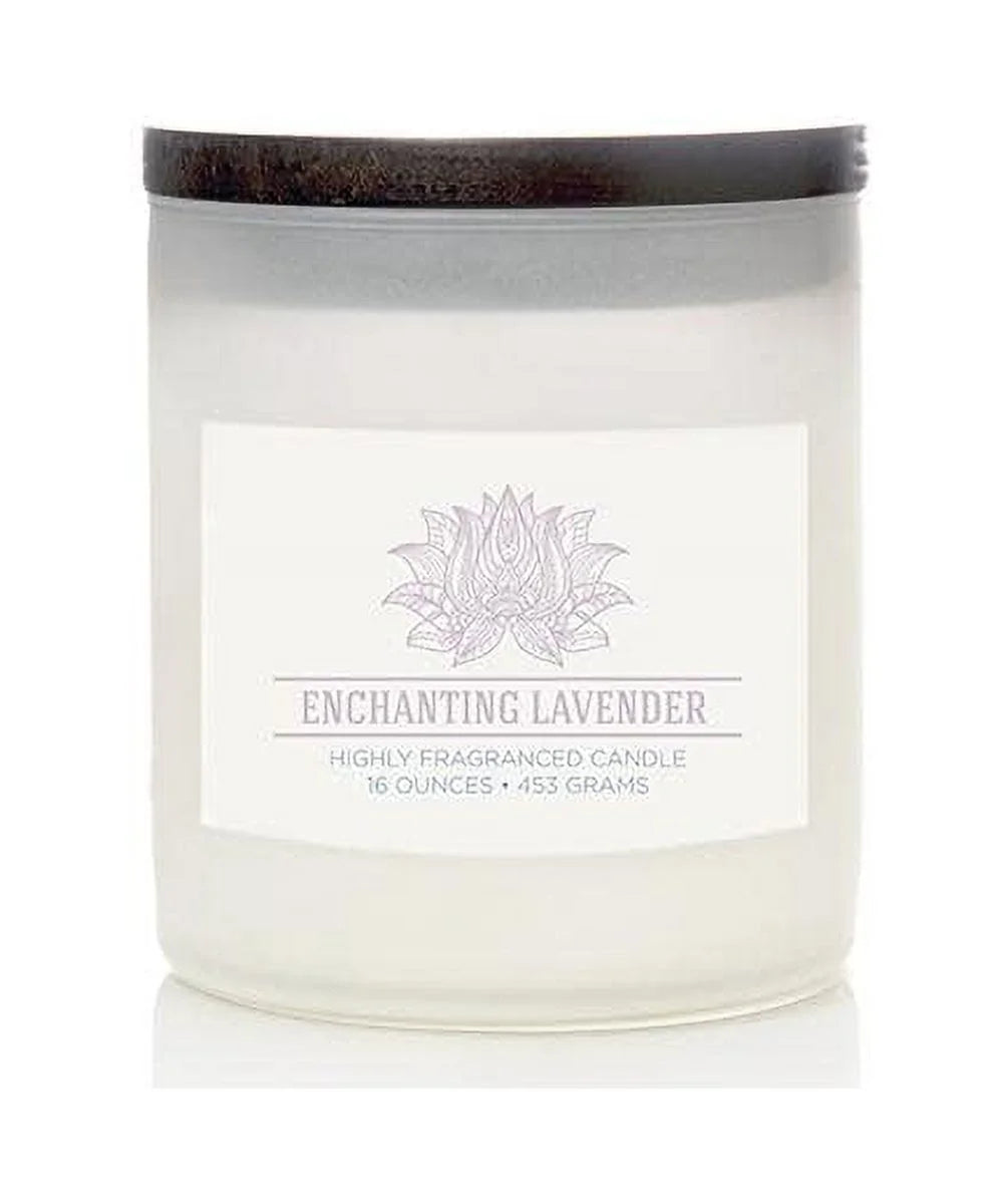 Enchanting Lavender 16 Oz Aromatherappy Candle, White