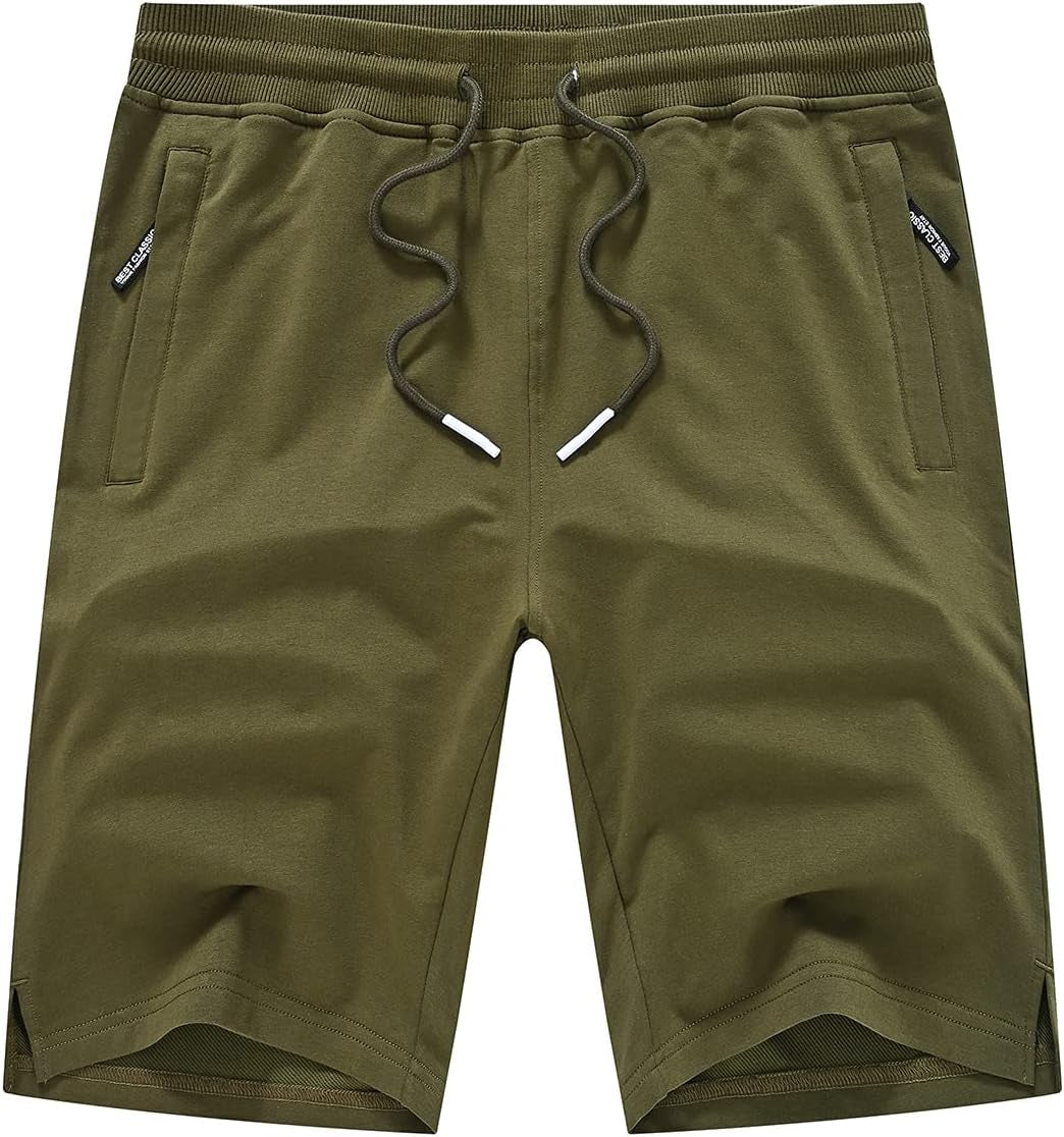 Men's Shorts Casual And Elastic Waist - Zipper Pockets