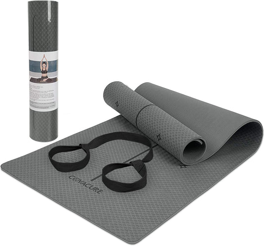 Yoga Mat - Non Slip Thick Yoga Mat with Adjustable Carrying Strap