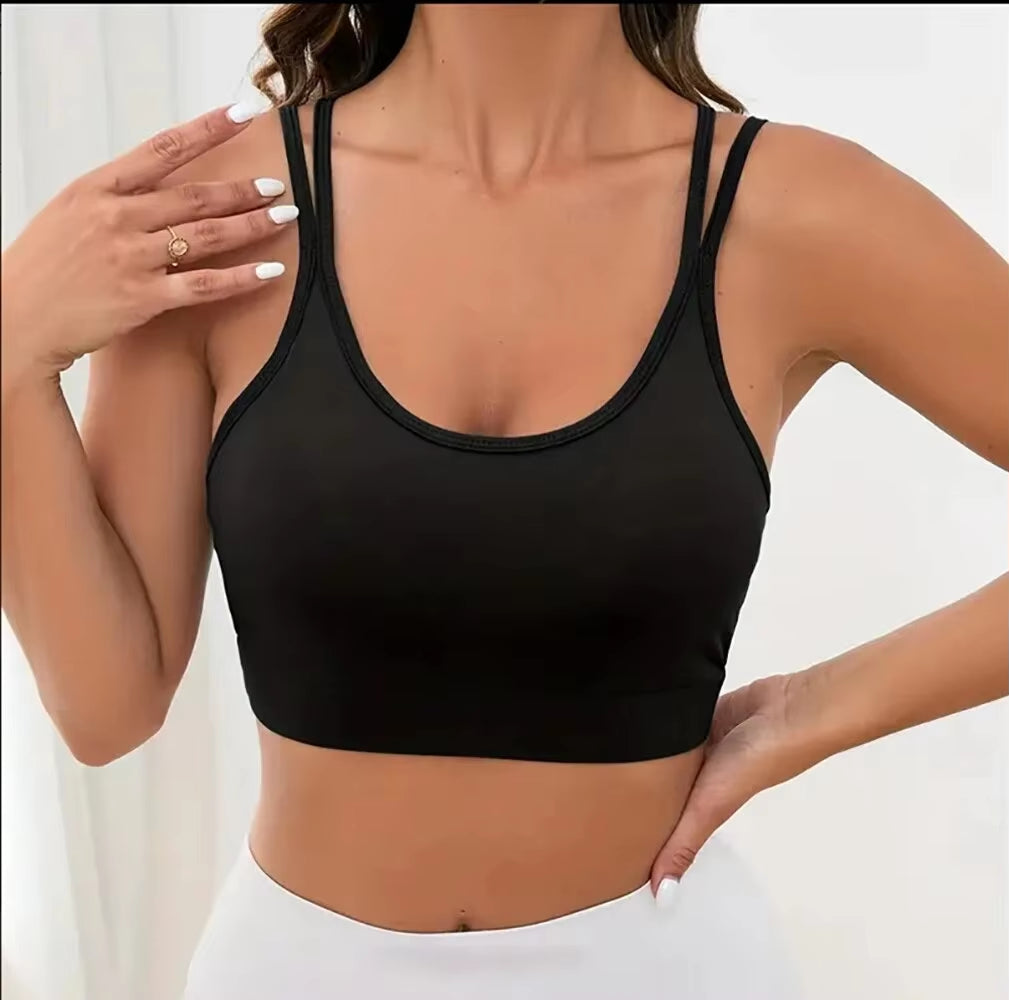 Cross Border Beauty Back Underwear Shockproof Gathering Sports Bra Running Fitness Vest without Steel Ring Female Yoga Suit