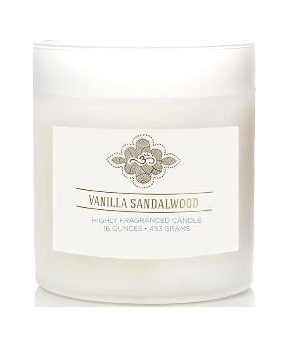 Wellness Vanilla Sandalwood Scented Jar Candle, 2 Wick, 16 Oz, 60 Hours Burn, Sweet