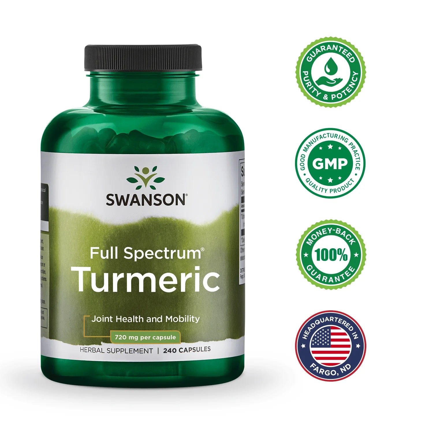 Turmeric Root Capsules, 720 Mg, 240 Count