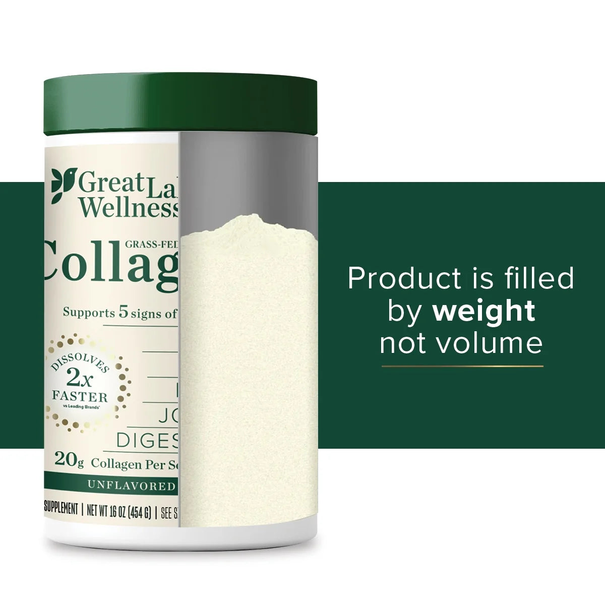 Quick Dissolve Collagen Peptides - Unflavored 16 Oz Pwdr