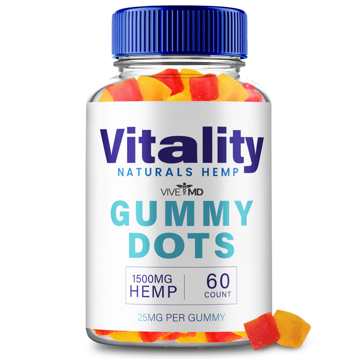 Vitality Gummy Dots - Health & Wellness Support Supplement Gummies 60Ct